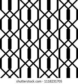 Design seamless monochrome geometric pattern. Abstract background. Vector art