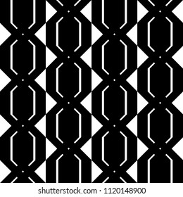 Design seamless monochrome geometric pattern. Abstract background. Vector art