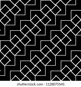 Design seamless monochrome geometric pattern. Abstract background. Vector art