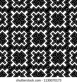 Design seamless monochrome geometric pattern. Abstract zigzag background. Vector art