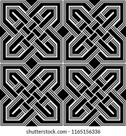 Design seamless monochrome geometric pattern. Abstract background. Vector art