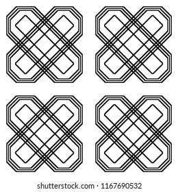 Design seamless monochrome geometric pattern. Abstract background. Vector art