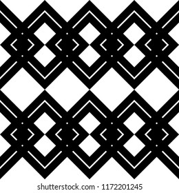 Design seamless monochrome geometric pattern. Abstract background. Vector art