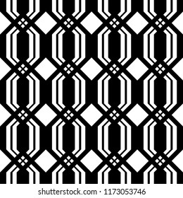Design seamless monochrome geometric pattern. Abstract background. Vector art