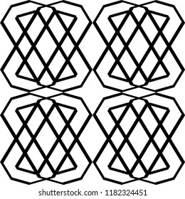 Design seamless monochrome geometric pattern. Abstract background. Vector art