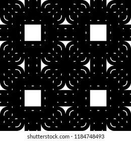 Design seamless monochrome geometric pattern. Abstract background. Vector art
