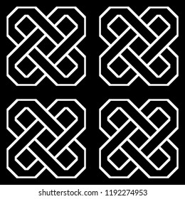Design seamless monochrome geometric pattern. Abstract background. Vector art