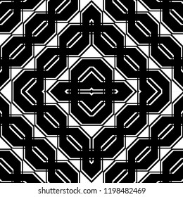 Design seamless monochrome geometric pattern. Abstract background. Vector art