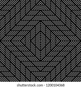 Design seamless monochrome geometric pattern. Abstract background. Vector art