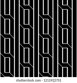 Design seamless monochrome geometric pattern. Abstract background. Vector art