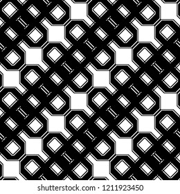 Design seamless monochrome geometric pattern. Abstract background. Vector art