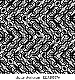 Design seamless monochrome geometric pattern. Abstract zigzag background. Vector art