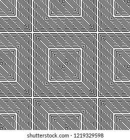Design seamless monochrome geometric pattern. Abstract background. Vector art