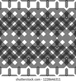 Design seamless monochrome geometric pattern. Abstract zigzag background. Vector art