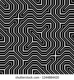Design seamless monochrome geometric pattern. Abstract background. Vector art