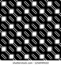 Design seamless monochrome geometric pattern. Abstract background. Vector art