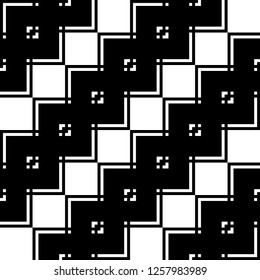 Design seamless monochrome geometric pattern. Abstract background. Vector art