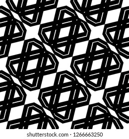 Design seamless monochrome geometric pattern. Abstract background. Vector art