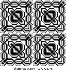 Design seamless monochrome geometric pattern. Abstract background. Vector art