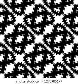 Design seamless monochrome geometric pattern. Abstract background. Vector art