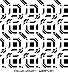 Design seamless monochrome geometric pattern. Abstract background. Vector art