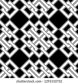 Design seamless monochrome geometric pattern. Abstract background. Vector art