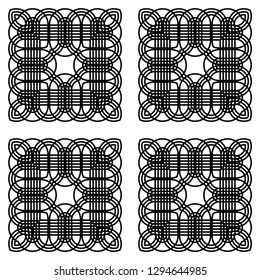 Design seamless monochrome geometric pattern. Abstract grating background. Vector art