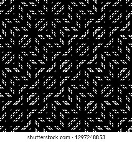 Design seamless monochrome geometric pattern. Abstract zigzag background. Vector art