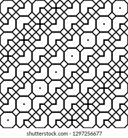 Design seamless monochrome geometric pattern. Abstract zigzag background. Vector art