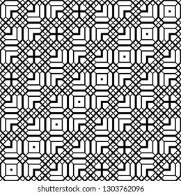 Design seamless monochrome geometric pattern. Abstract zigzag background. Vector art