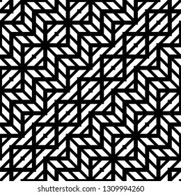 Design seamless monochrome geometric pattern. Abstract zigzag background. Vector art