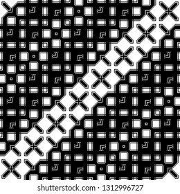 Design seamless monochrome geometric pattern. Abstract zigzag background. Vector art
