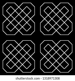 Design seamless monochrome geometric pattern. Abstract background. Vector art