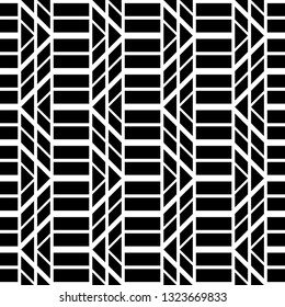 Design seamless monochrome geometric pattern. Abstract zigzag background. Vector art