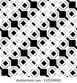 Design seamless monochrome geometric pattern. Abstract background. Vector art