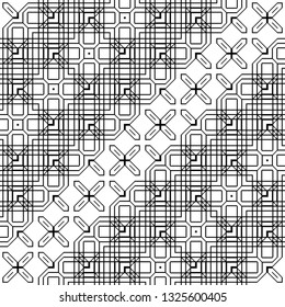 Design seamless monochrome geometric pattern. Abstract zigzag background. Vector art