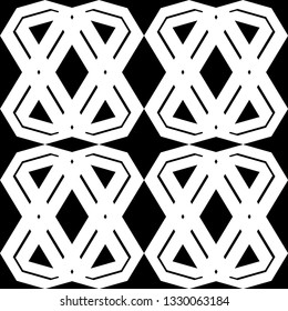 Design seamless monochrome geometric pattern. Abstract background. Vector art