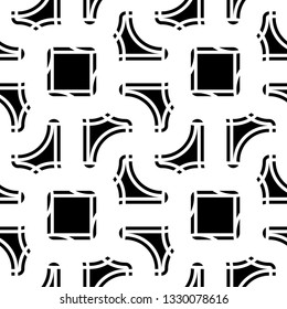 Design seamless monochrome geometric pattern. Abstract lines textured background. Vector art