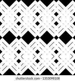 Design seamless monochrome geometric pattern. Abstract zigzag background. Vector art