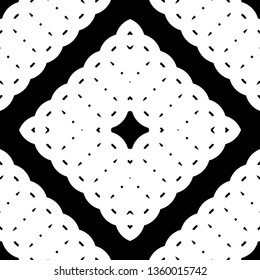 Design seamless monochrome geometric pattern. Abstract background. Vector art
