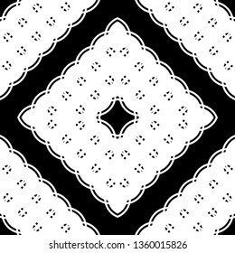 Design seamless monochrome geometric pattern. Abstract background. Vector art