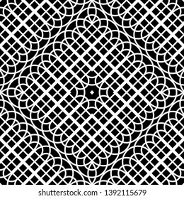 Design seamless monochrome geometric pattern. Abstract grating background. Vector art