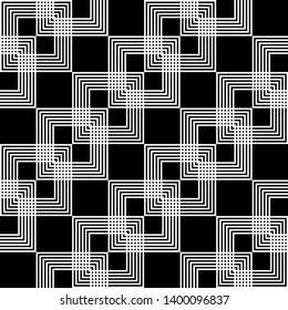 Design seamless monochrome geometric pattern. Abstract background. Vector art