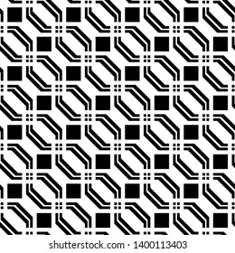 Design seamless monochrome geometric pattern. Abstract background. Vector art