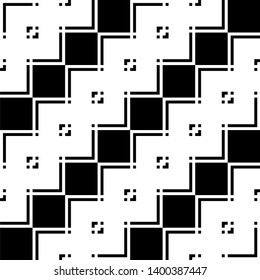 Design seamless monochrome geometric pattern. Abstract background. Vector art