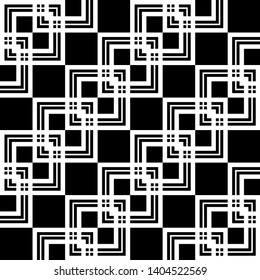 Design seamless monochrome geometric pattern. Abstract background. Vector art