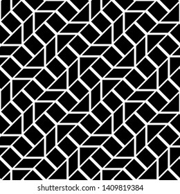 Design seamless monochrome geometric pattern. Abstract zigzag background. Vector art