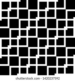 Design seamless monochrome geometric pattern. Abstract background. Vector art