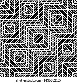 Design seamless monochrome geometric pattern. Abstract background. Vector art