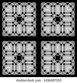 Design seamless monochrome geometric pattern. Abstract grating background. Vector art